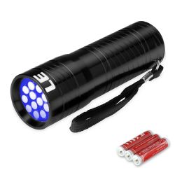 12 LEDs UV Flashlight- 395nm Ultra Violet UV Electric Torch