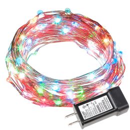 33ft RGB Copper Wire Lights, 10m Multi-color Changing Starry String Lights for Garden Patio Wedding Party Thanksgiving UL Listed