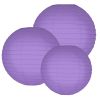 Multi Size Paper Lanterns - Light Purple