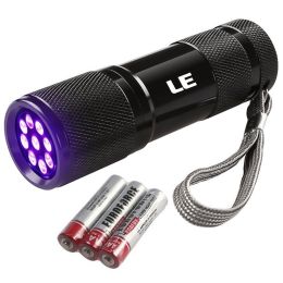 9 LEDs 395nm Ultra Violet LED Flashlight- UV LED Flashlight