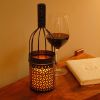 Metal Lantern - Black Wine Bottle