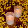 Flickering LED Candles - Frosted Glass