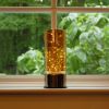 Glass Lantern w/Mini String Lights - Amber 1ct