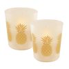Flickering LED Candles - Gold Pineapples 2ct