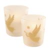 Flickering LED Candles - Gold Angels 2ct