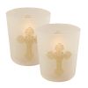 Flickering LED Candles - Cross 2ct