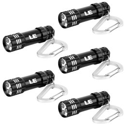 5 Pack Mini LED Keychain Flashlight- Battery Powered Flashlight